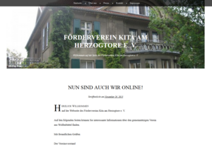 Homepage des Fördervereins Kita am Herzogtore